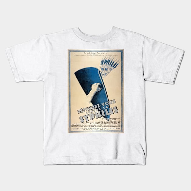 Vintage Medical Syphilis Disease Kids T-Shirt by pdpress